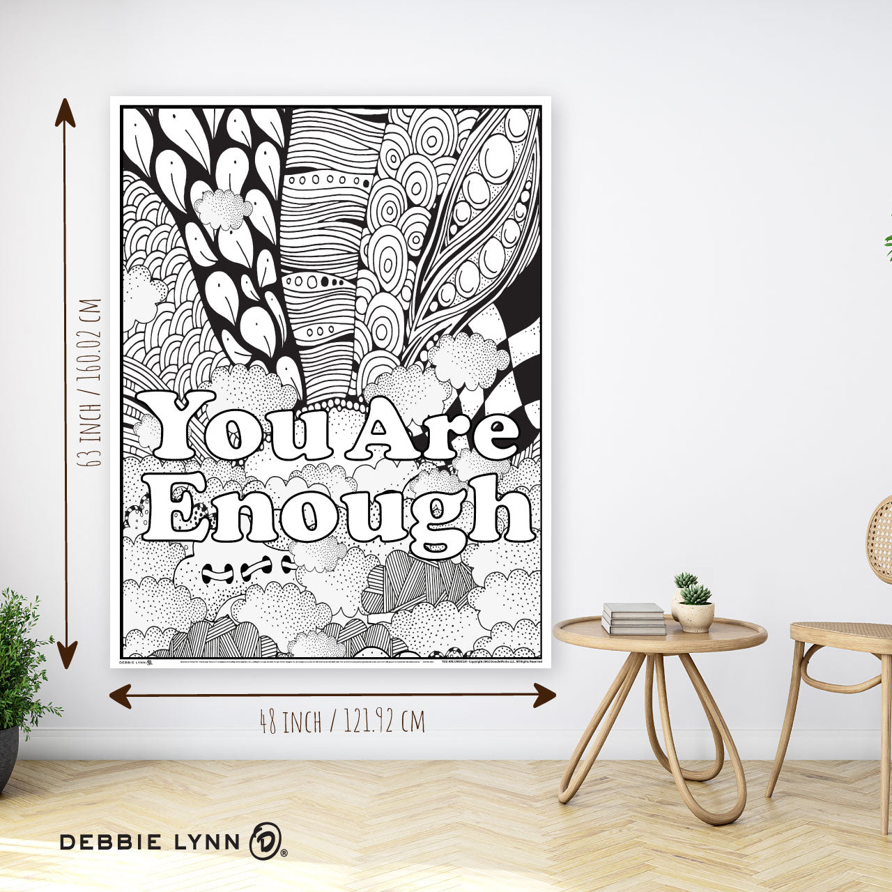 You Are Enough Personalized Giant Coloring Poster 46"x60"