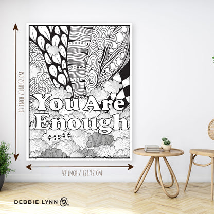 You Are Enough Personalized Giant Coloring Poster 46"x60"