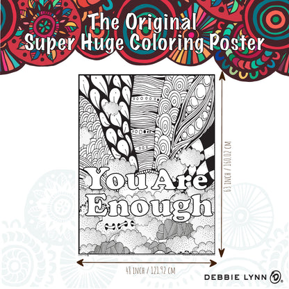 You Are Enough Personalized Giant Coloring Poster 46"x60"