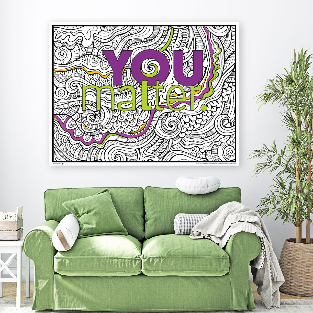 You Matter Personalized Giant Coloring Poster 46"x60"