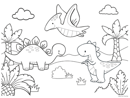 Dinosaur Friends Silicone Coloring Mat