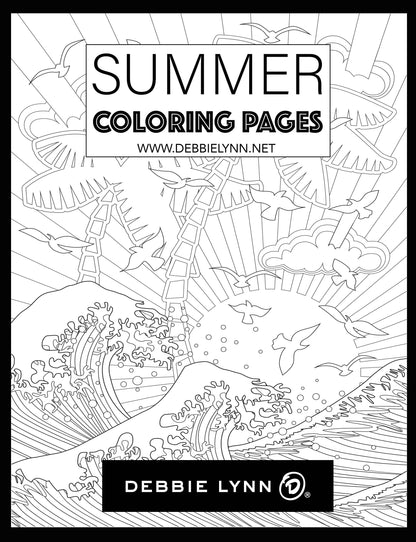 SUMMER COLORING EBOOK 30 PAGES