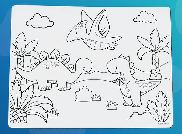 Dinosaur Friends Silicone Coloring Mat
