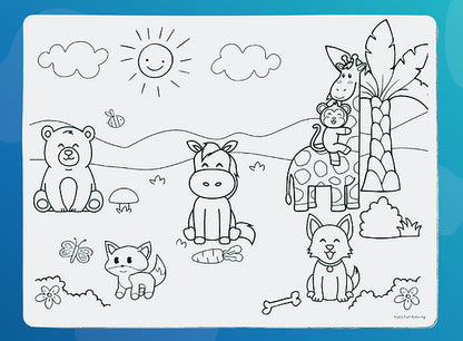 Animal Friends Silicone Coloring Mat