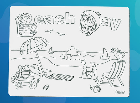 Beach Day Silicone Coloring Mat