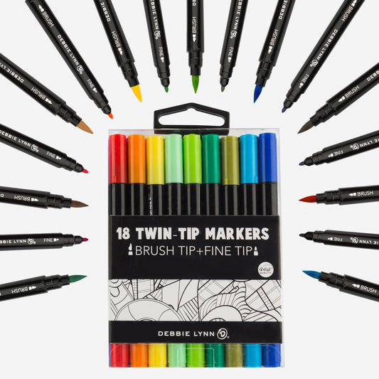 18CT DOUBLE-TIP MARKERS