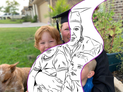 Turn Your Family Pictures Into a Coloring Poster