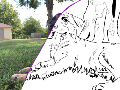 Turn Your Pet Pictures Into a Coloring Poster