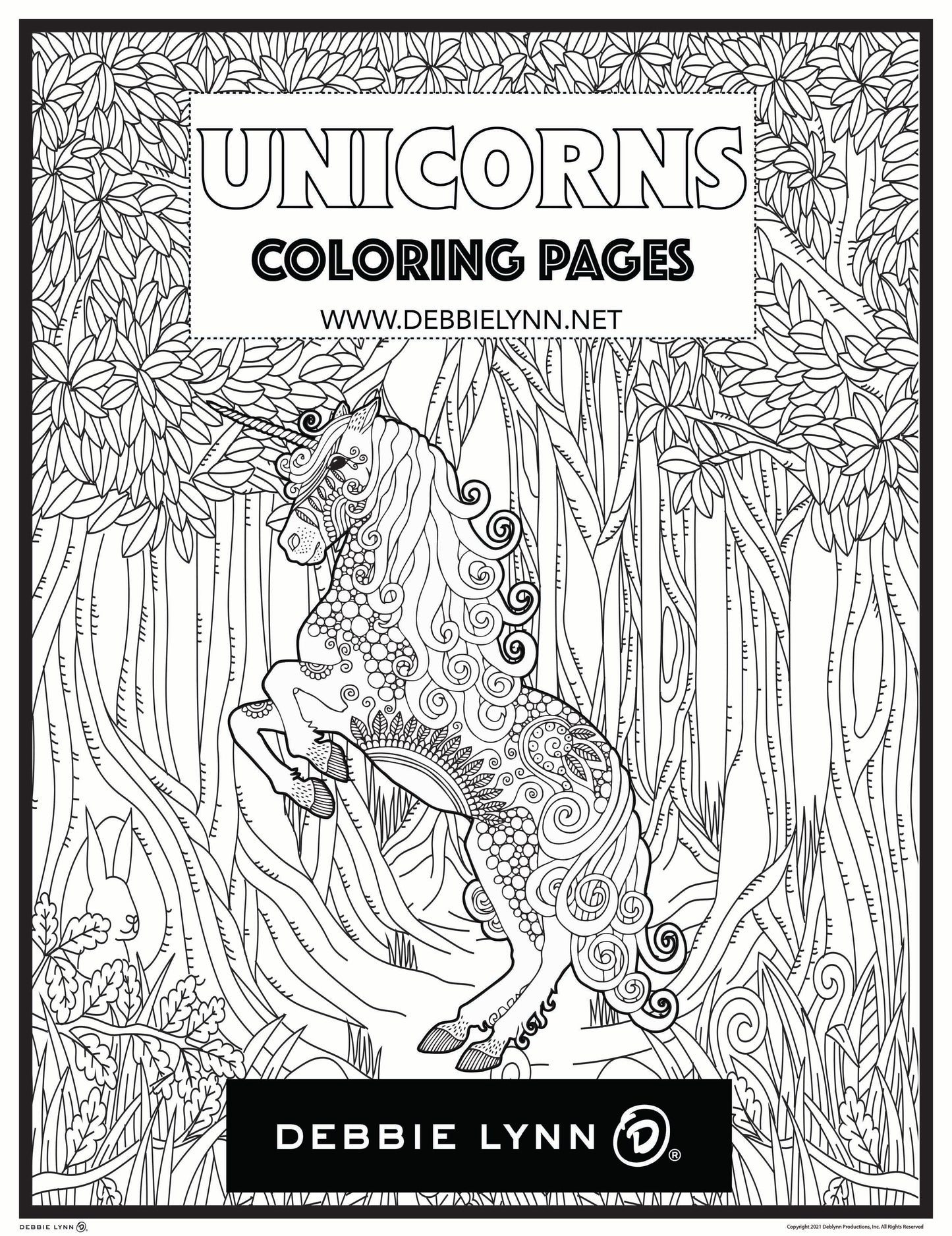 Hard Unicorn Coloring Page For Adults and Teens 